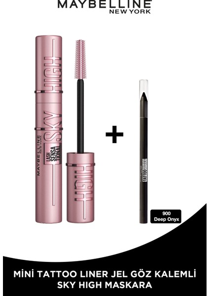 Lash Sensational Sky High Maskara + Tat Liner Gel Pencil Göz Kalemi Mini
