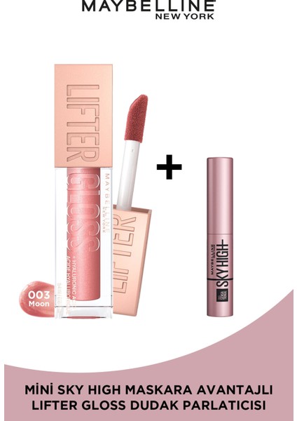 Lifter Gloss Nemlendirici Dudak Parlatıcısı - 003 Moon + Sky High Mini Maskara