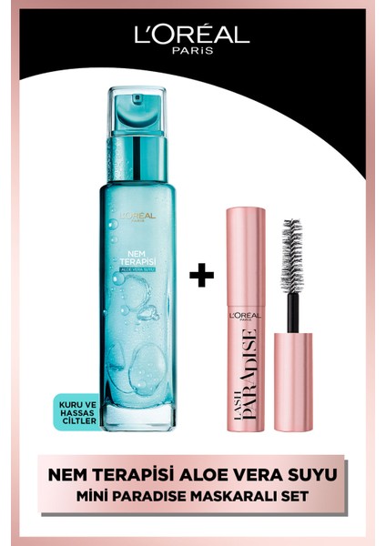 Nem Terapisi Aloe Vera Suyu Kuru Ve Hassas Ciltler + Paradise Mini Maskara