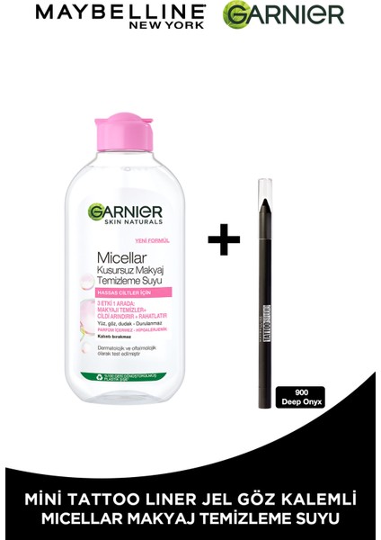 Micellar Kusursuz Makyaj Temizleme Suyu 200ml + Tat Liner Gel Pencil Göz Kalemi Mini