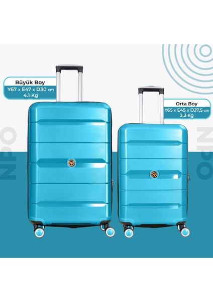 Diamond Pp(Polipropilen) 2'li Kırılmaz Valiz Seti fiyatları