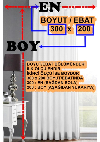 Tül Perde Düz Zigzag Desen 1x3 Sık Pile