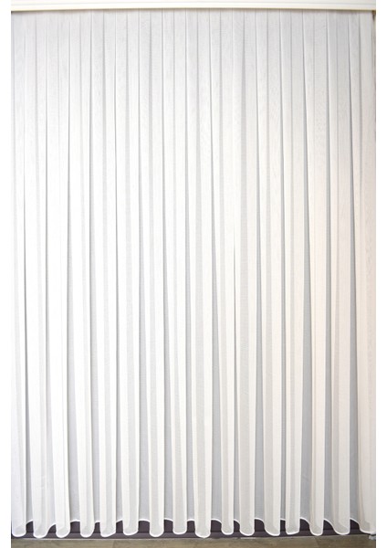 Tül Perde 1 Adet Düz Zigzag Desenli Ekru Polyester 200 cm Uzunluk modelleri