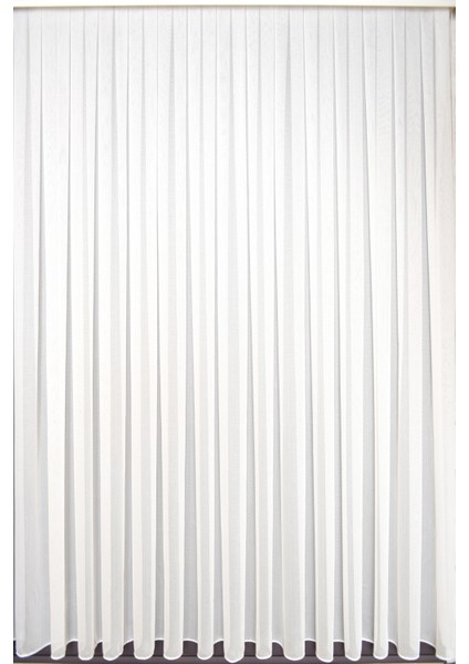 Tül Perde 1 Adet Düz Zigzag Desenli Ekru Polyester 200 cm Uzunluk fırsatları
