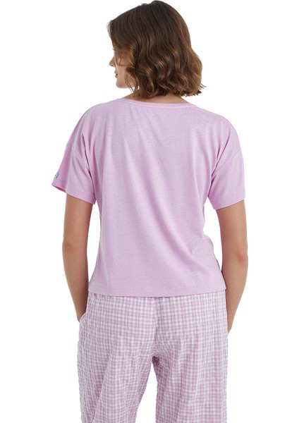 Kadın Crop T-Shirt 60409 - Pembe fiyatları