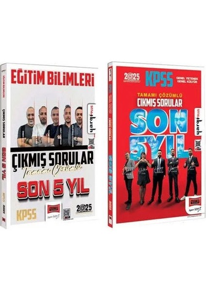 2025 Kpss Eğitim Bilimleri / Gygk Çıkmış Sorular Son 5 Yıl 2 Li Set