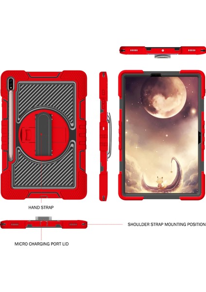 Samsung Galaxy Tab A7 Lite Için Silikon + Pc Tablet Kılıfı (Yurt Dışından)