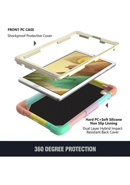 Pc + Silikon Samsung Galaxy Tab A7 Lite 8.7 SM-T220 / SM-T225 Tablet Kılıfı (Yurt Dışından) modelleri