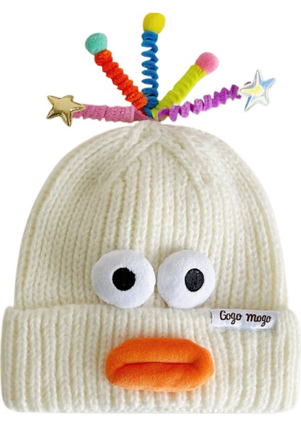 Superma Ebeveyn-Çocuk Bere Şapka Kadın Sevimli Çizgi Komik Gözler Dokunaçlar Sonbahar ve Kış Çocuk Sıcak Örgü Şapka Parlayacak (Yurt Dışından)