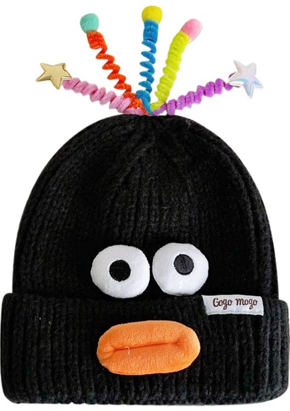 Superma Ebeveyn-Çocuk Bere Şapka Kadın Sevimli Çizgi Komik Gözler Dokunaçlar Sonbahar ve Kış Çocuk Sıcak Örgü Şapka Parlayacak (Yurt Dışından)