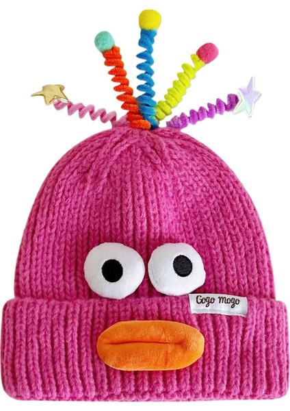 Superma Ebeveyn-Çocuk Bere Şapka Kadın Sevimli Çizgi Komik Gözler Dokunaçlar Sonbahar ve Kış Çocuk Sıcak Örgü Şapka Parlayacak (Yurt Dışından)