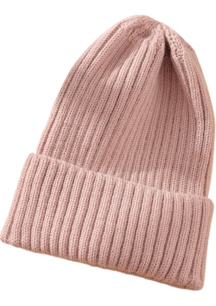 Superma Bere Kadın Sonbahar ve Kış Çok Yönlü Şeker Renk Örgü Şapka Kalınlaşmış Sıcak Kavun Cilt Şapka Açık Yetişkin Şapka (Yurt Dışından)