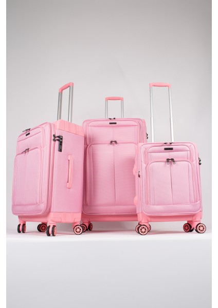 Hybrid New Pink Valiz 3'lü Set