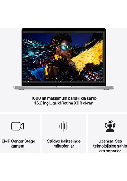 MacBook Pro M4 Max 48GB 1TB SSD macOS 16" Taşınabilir Bilgisayar Uzay Siyahı MX313TU/A