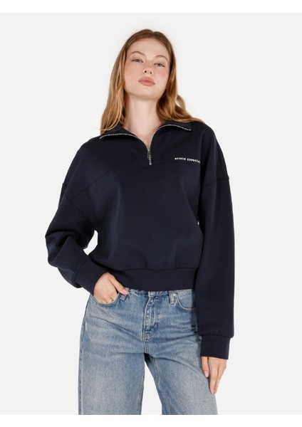 Lacivert Kadın Sweatshirt