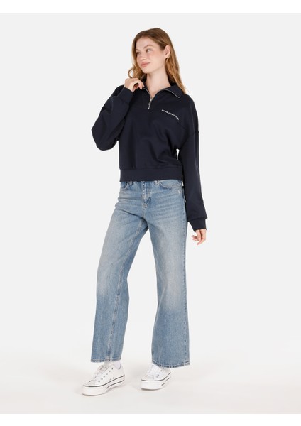 Lacivert Kadın Sweatshirt