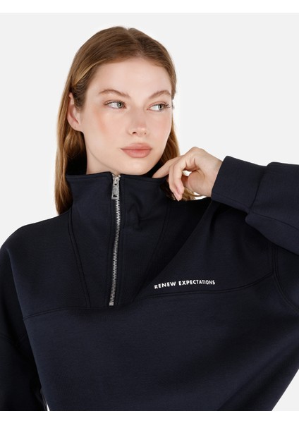 Lacivert Kadın Sweatshirt