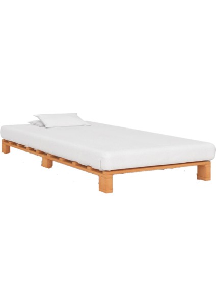 Ahşap Platform Karyola Ceviz Renk 90 x 190 cm fiyatları