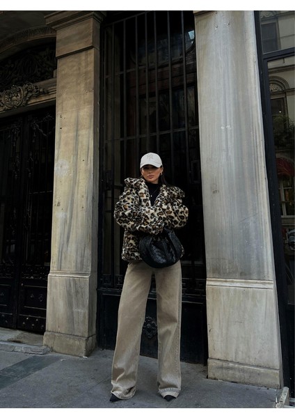 Lena Leopar Desenli Kürk Kaban 3458