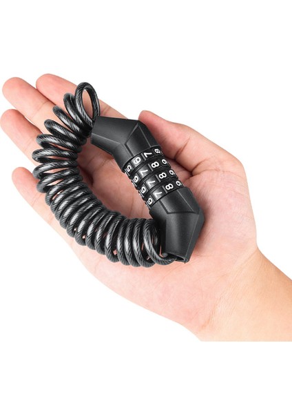 3.95MMX1600MM Stili Mini Taşınabilir Bisiklet Kilidi 4 Haneli Şifreli Bisiklet Kask Kod Kombinasyon Güvenlik Kablosu Kilidi Hırsızlığa Karşı Bisiklet Kilidi (Yurt Dışından) fiyatları