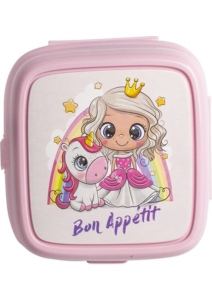 Porky Lol Desenli 4 Bölmeli Çatallı Beslenme Kabı - Diyet Kabı indirimleri