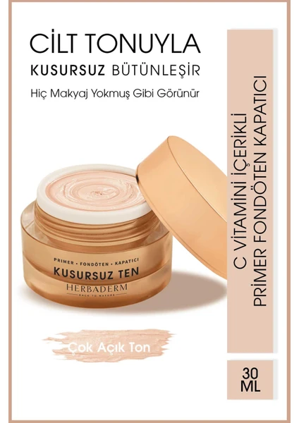 Kusursuz Ten Primer - Fondöten - Kapatıcı Çok Açık Ton