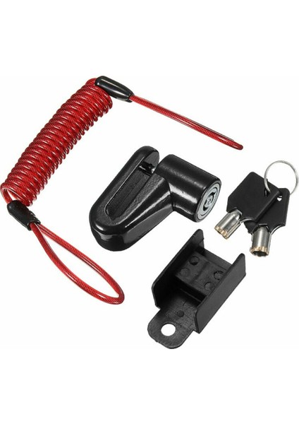 Siyah Kilit Stili Hırsızlık Önleyici Kilit Tekerlekler Disk Fren Kilitli Çelik Tel Bisiklet Dağ Bisikleti Disk Kilidi (Yurt Dışından)