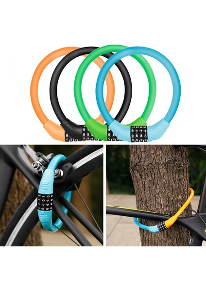 Yeşil Stil 4 Haneli Şifreli Bisiklet Kilit Dağ Bisikleti Taşınabilir Güvenlik Hırsızlık Önleyici Kablo Kilidi Çelik Tel Kilit Bisiklet Güvenlik Parçaları (Yurt Dışından) fiyatları