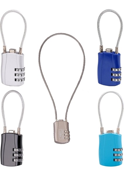 Gümüş Tarzı Scooter Motosiklet Bisiklet Kilidi Kablo 3 Haneli Şifreli Kilit Zinciri (Yurt Dışından) fiyatları