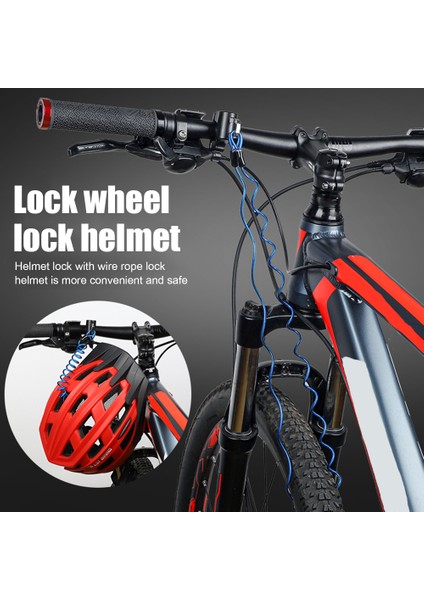 No.3 Tarzı Bisiklet Kask Kilidi Dağ Bisikleti Kablo Kilidi Taşınabilir Toz Geçirmez Kask Tel Kilidi Açık Hava Bisikleti Bisiklet Eğlencesi (Yurt Dışından) fiyatları