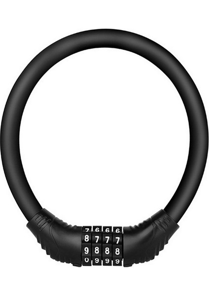 Siyah Sabitlenebilir Stil 1 Adet Taşınabilir Bisiklet Şifreli Kilit Dağ Yol Bisikleti Teker Kilidi Esnek Hırsızlık Önleyici Çelik Tel Zincir Şifre Sabit Kod Kilit (Yurt Dışından)