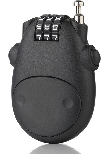Siyah Stil Şifre Cebi Mini Bisiklet Kilidi Taşınabilir Hafif Çekilebilir Tel Halat Bisiklet Çanta Hırsızlığa Karşı Kask Kilidi (Yurt Dışından)
