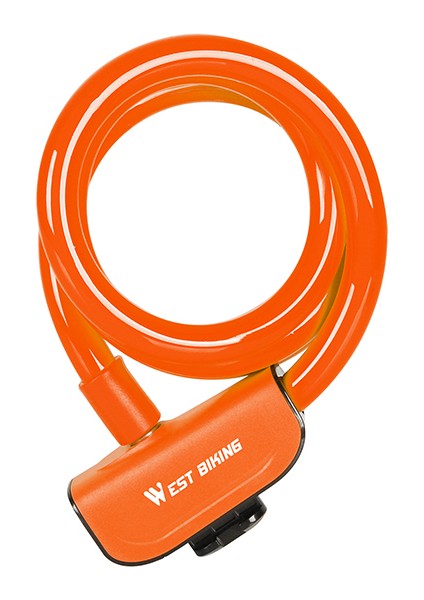 Anahtar Turuncu 110CM Stili Bisiklet Kilidi Hırsızlık Önleme Güvenlik Bisiklet Aksesuarları Anahtar Şifreli Kablo Kilidi Mtb Yol Motosiklet Dolap Açık Hava Bisiklet Kilidi (Yurt Dışından)