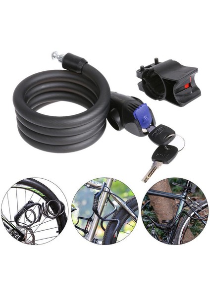 Siyah Stil Bisiklet Kilidi Anti Hırsızlık Spiral Çelik Kablo Kombinasyon Kod Aksesuarlar Hafif Izgaralar Evrensel Koruyucu Bisiklet Kilidi (Yurt Dışından) fiyatları