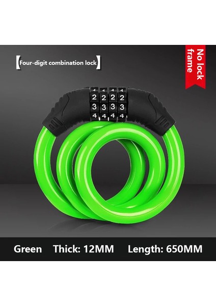 Sarı Stil Kombinasyon Numaralı Bisiklet Kilidi Çelik Kablo Zincir Hırsızlık Önleme Dağ Bisikleti Kilidi Bisiklet Aksesuarları (Yurt Dışından) fırsatları