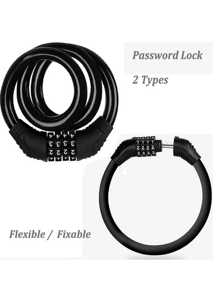 Pembe Esnek Stil 1 Adet Taşınabilir Bisiklet Şifreli Kilit Dağ Yol Bisikleti Teker Kilidi Esnek Hırsızlık Önleyici Çelik Tel Zincir Şifre Sabit Kod Kilit (Yurt Dışından) fırsatları