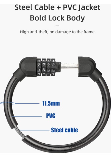 No.2 Tarzı Bisiklet Kilit Taşınabilir Parçalar Bisiklet Aksesuarları Zincir Blokları Güvenlik Çelik Tel (Yurt Dışından) fiyatları