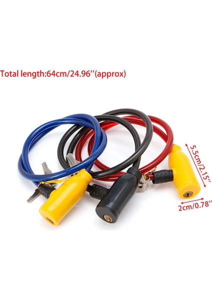 2 Anahtarlı Bisiklet ve Scooter Güvenlik Kilidi Rastgele Renk (Yurt Dışından) fiyatları