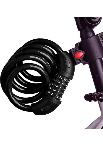 P15MMS-MAVI Tarzı 2021 Yeni Bisiklet Kilidi Elektrikli Bisiklet Beş Haneli Kod Kilidi Dağ Bisikleti Tel Halka Hırsızlık Önleyici Sürüş Ekipmanı (Yurt Dışından) fırsatları