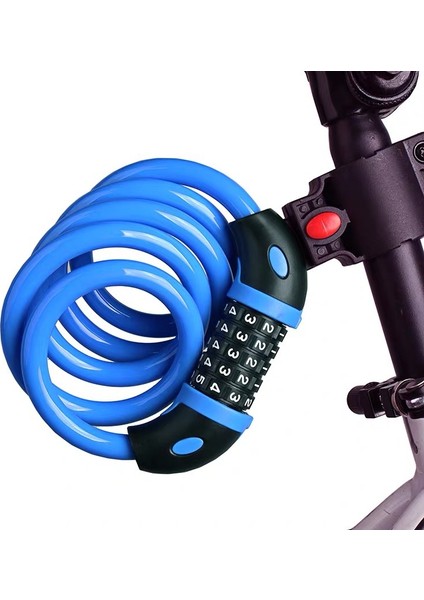 P15MMS-MAVI Tarzı 2021 Yeni Bisiklet Kilidi Elektrikli Bisiklet Beş Haneli Kod Kilidi Dağ Bisikleti Tel Halka Hırsızlık Önleyici Sürüş Ekipmanı (Yurt Dışından) indirimleri