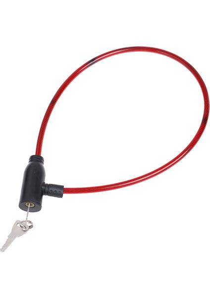 Kırmızı Stil 1 Adet Metal Bisiklet Kilidi Hırsızlık Koruma ve Güvenlik Kilidi 2 Anahtar Ile (Yurt Dışından)