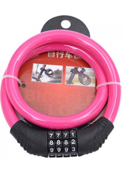 Model 1 Pembe Stil Bisiklet Dört Haneli Şifreli Kilit Hırsızlık Koruma Dağ Bisikleti Kilidi Ölü Sinek Bisiklet Ekipmanı Elektrikli Motosiklet (Yurt Dışından) indirimleri