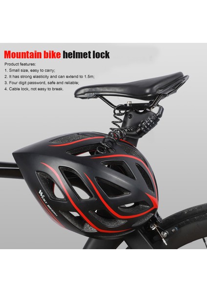 Mini Kask Kilit Anti-Hırsızlık 4 Haneli Şifreli Bisiklet Kilitleri Scooter Motosiklet Taşınabilir Mtb Yol Bisikleti Kablo Kilidi (Yurt Dışından) modelleri