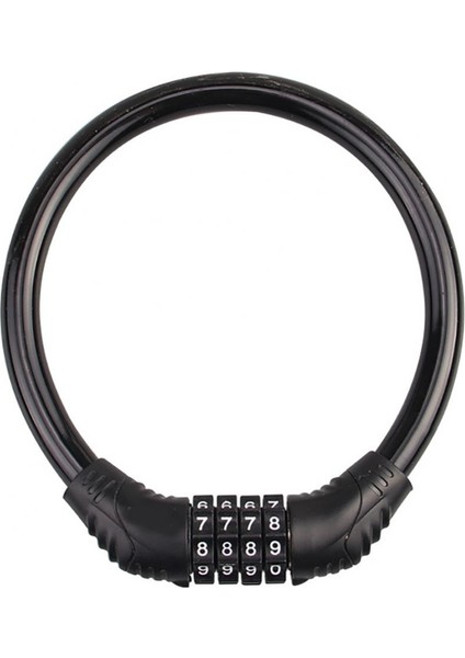 Siyah Stil Koruyucu Bisiklet Kilidi Hırsızlık Önleyici Dijital Kombinasyon Şifreli Bisiklet Kilit Güvenlik Bisiklet Bisiklet Kablo Zincir Kilidi Kompakt Boyut (Yurt Dışından)