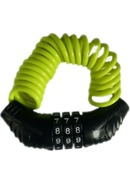 Açık Yeşil Tarzı Bisiklet Hırsızlık Kilidi 3 Haneli Şifre Bisiklet Aksesuarı Anahtarlık Kask Kablo Kilidi Kalın Çelik Kablo Güçlü Kombinasyon (Yurt Dışından)