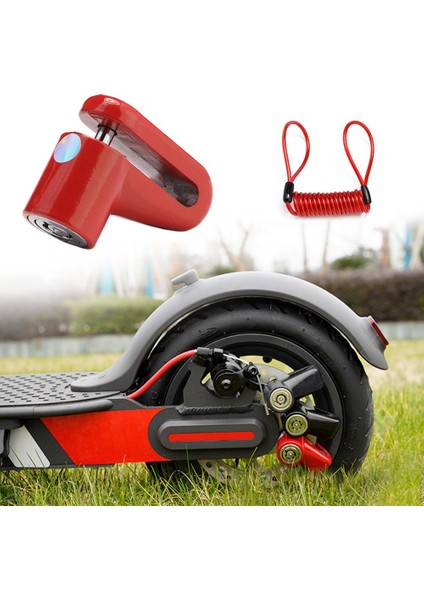 D Stili Xiaomi M365 Elektrikli Scooter Kaykay Tekerlekleri Kilidi Disk Frenli Hırsızlık Önleyici Disk Fren Kilidi Çelik Tel Ile (Yurt Dışından) fiyatları