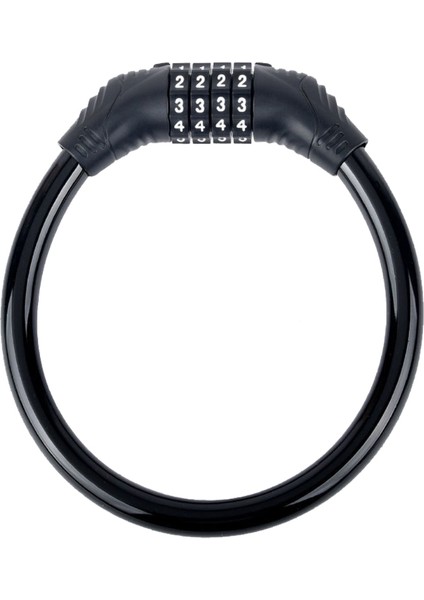 Siyah Stil Scooter Motosiklet Bisiklet Zinciri Kilit Kablosu 4 Haneli Şifreli Kombin (Yurt Dışından)