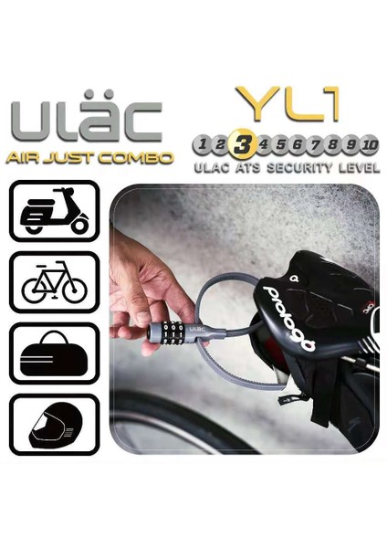 Siyah Stil 2021 Yeni Ulac Bisiklet Kilidi Raf Şifre Kask Kilidi Moda Trendi Hafif Cep Boyutu Plastik Çelik Bisiklet Güvenlik Kilidi (Yurt Dışından) modelleri