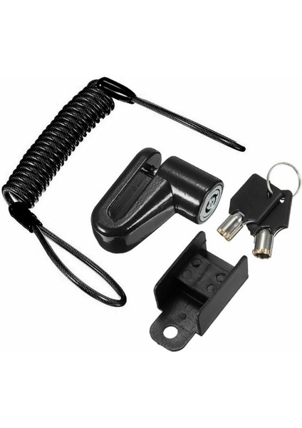 Siyah Stil Hırsızlık Önleyici Elektrikli Scooter Tekerlekleri Disk Fren Kilitli Çelik Tel Bisiklet Dağ Bisikleti Disk Kilit (Yurt Dışından)