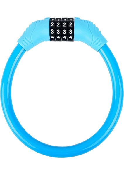 Mavi Stil Scooter Motosiklet Bisiklet Zinciri Kilit Kablosu 4 Haneli Şifreli Kombin (Yurt Dışından)